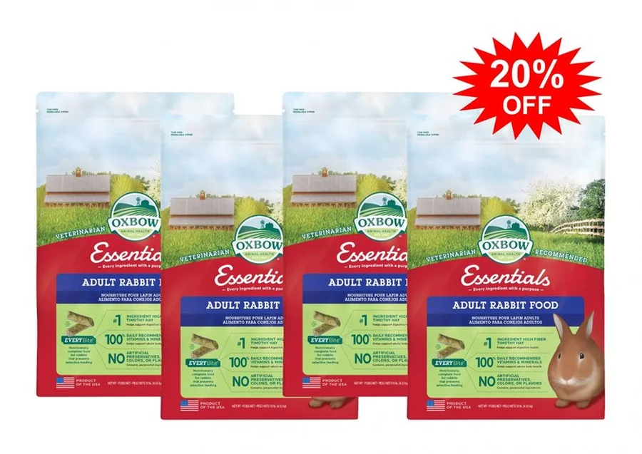 Oxbow Essentials Adult Rabbit Food (10lb) x 4