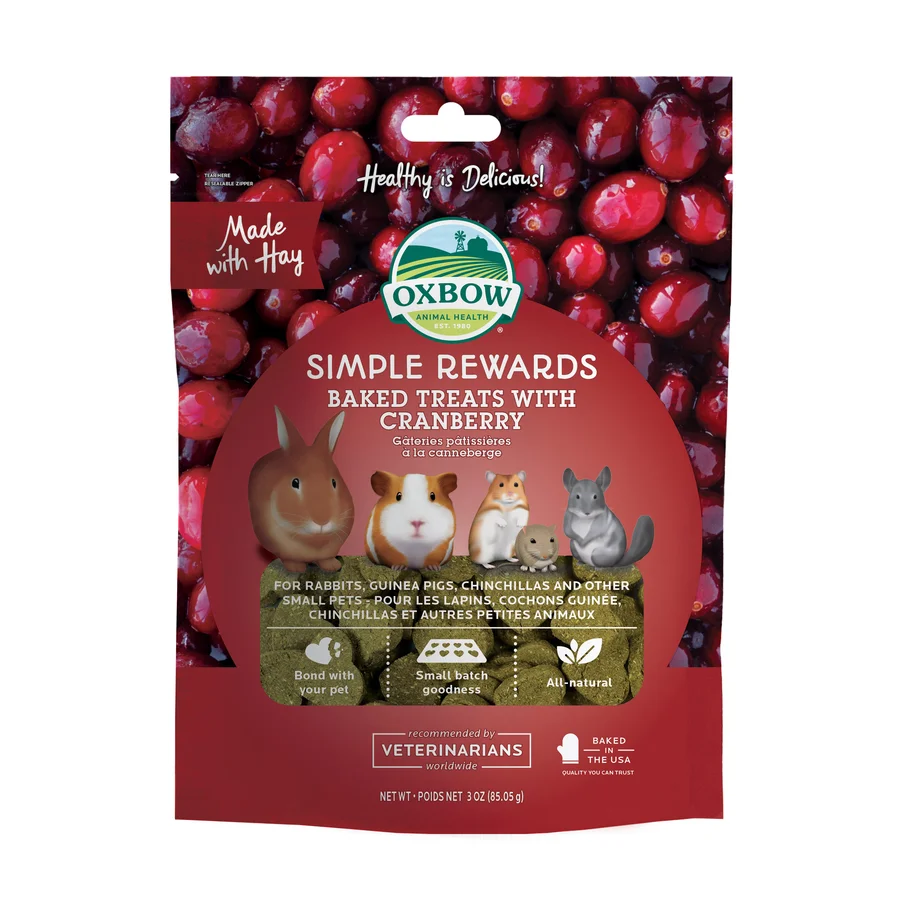 Oxbow Simple Rewards Baked Treats with Cranberry (3 oz) - 85.05g