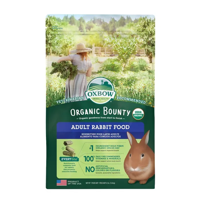 Oxbow Organic Bounty - Adult Rabbit Food (3 lb) - 1.36kg