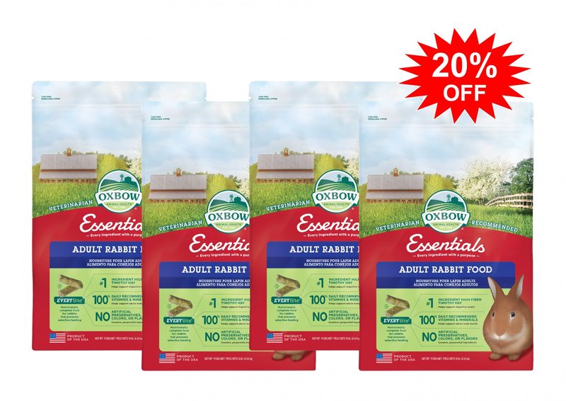 Oxbow Essentials Adult Rabbit Food (10lb) x 4